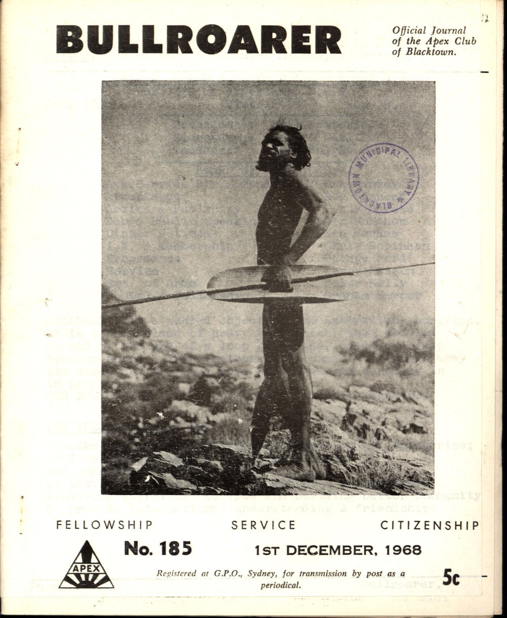 Bullroarer, Apex Club of Blacktown, 1 Dec 1968