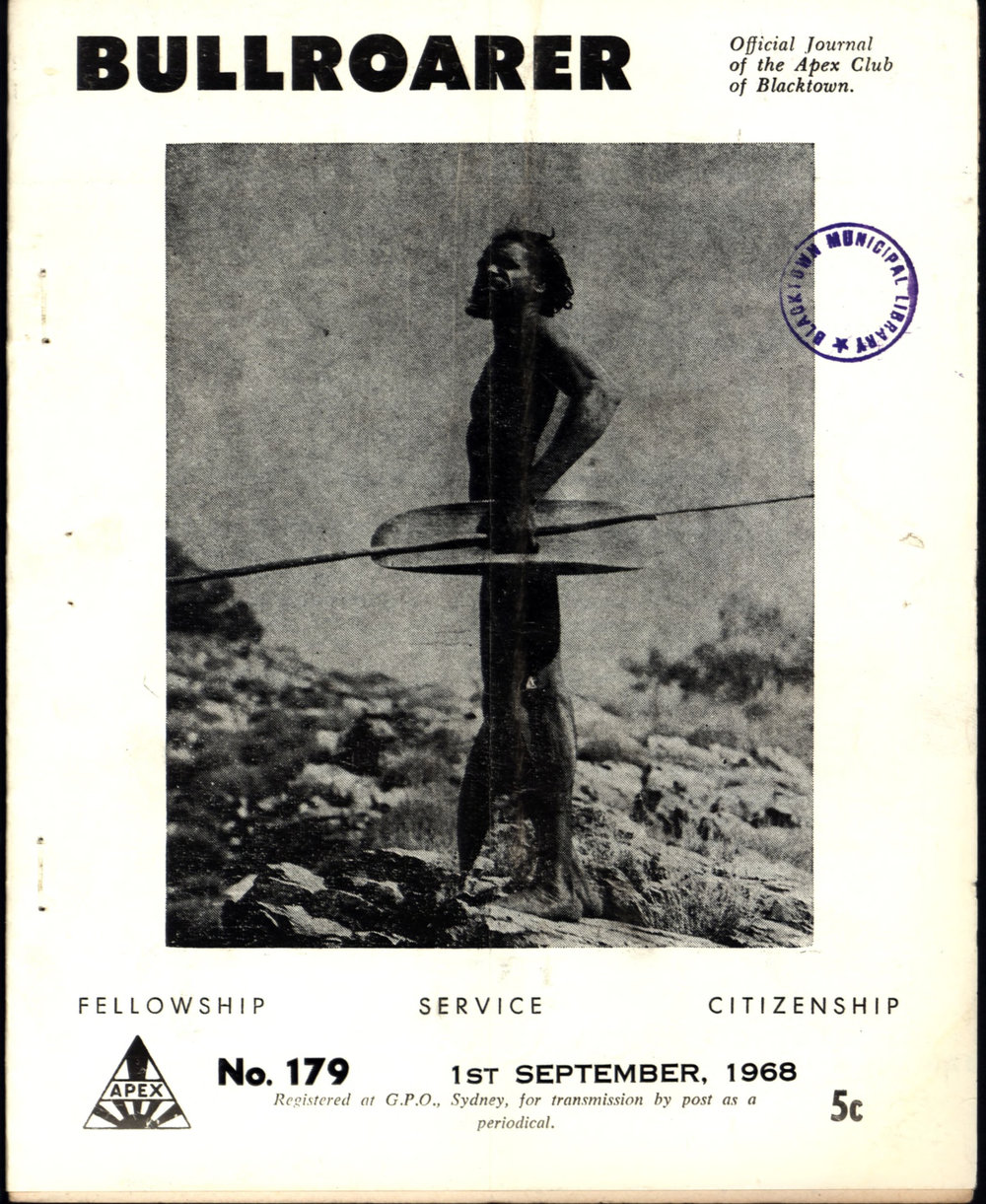 Bullroarer, Apex Club of Blacktown, 1 Sept 1968