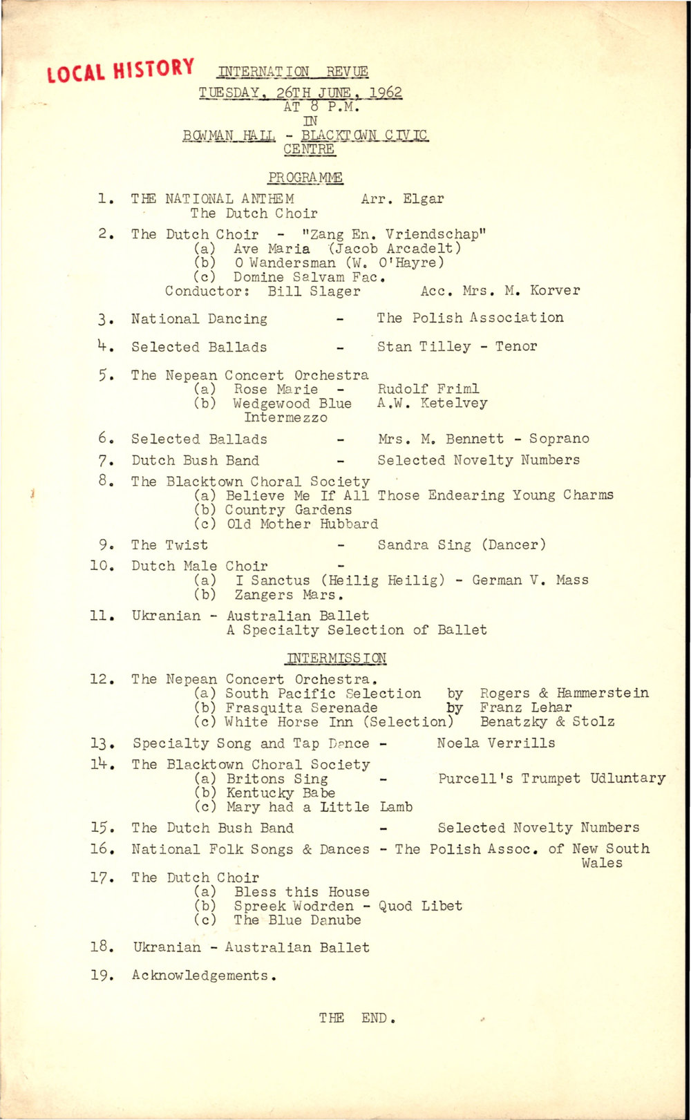 Internation Revue, November 1962