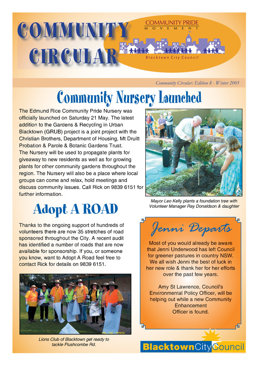 Community Circular, Community Pride Movement, Winter 2005