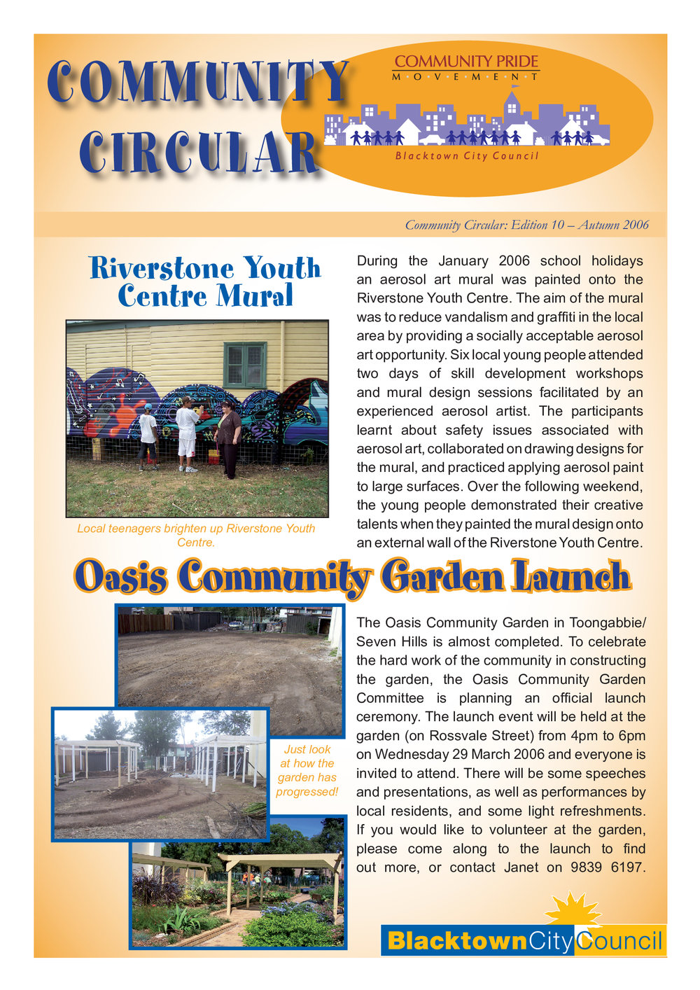 Community Circular, Community Pride Movement,  Autumn 2006