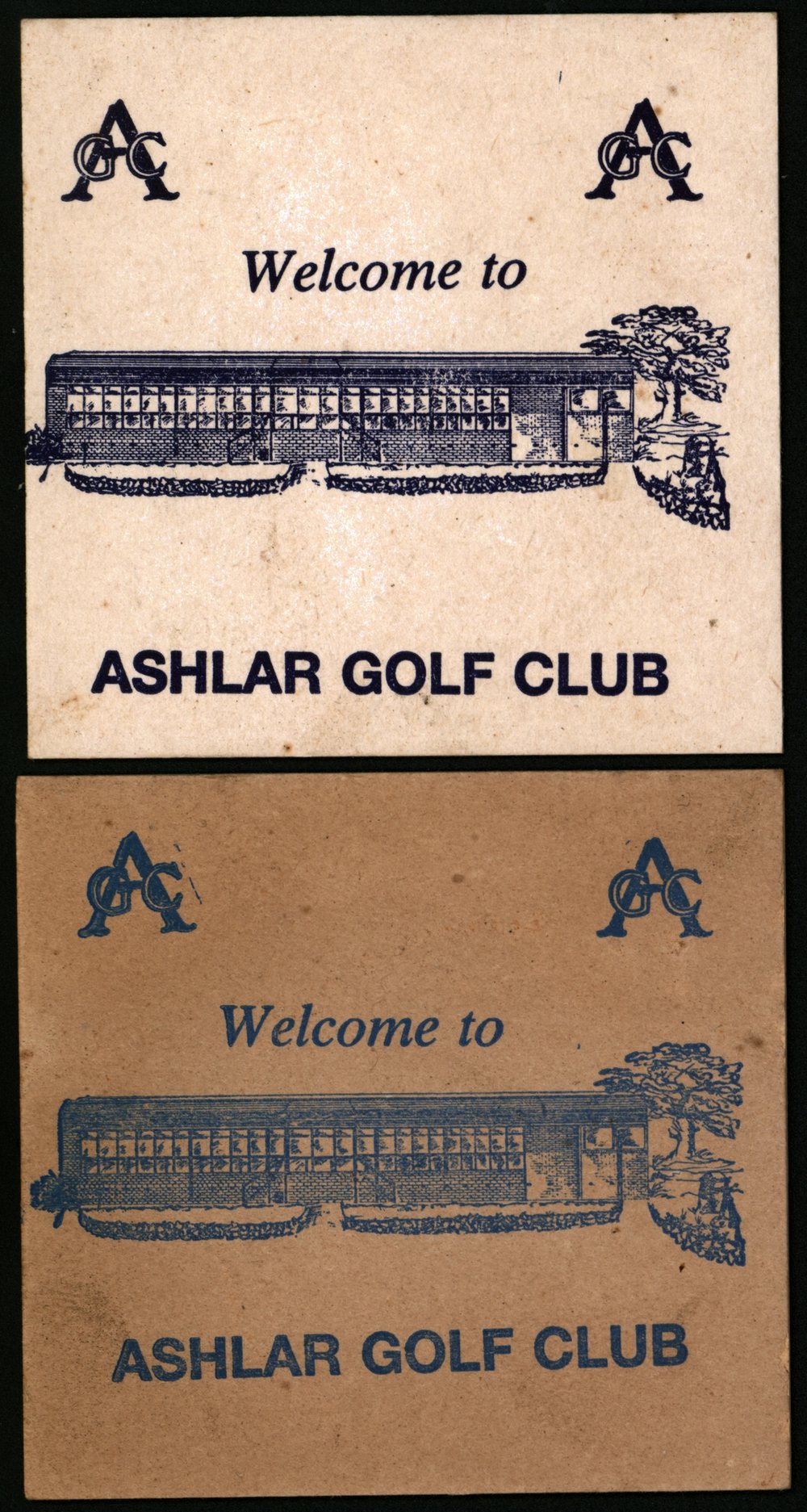 Ashlar Golf Club, drink coaster