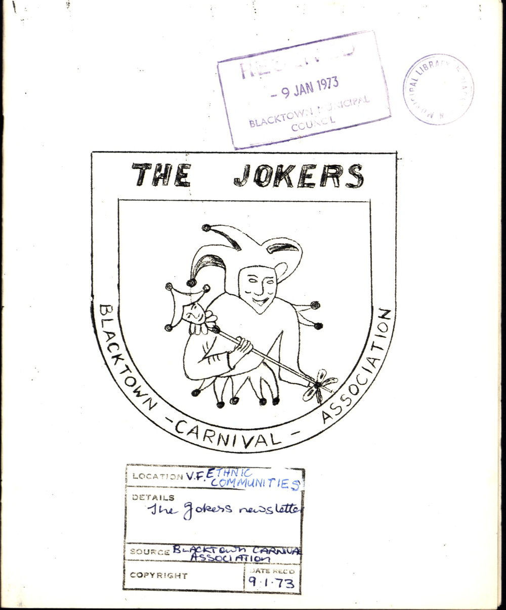 The Jokers Newsletter,  November 1972