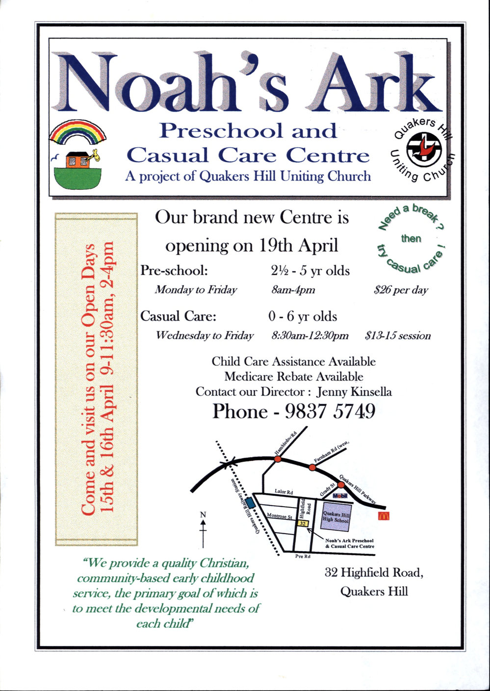 Noah's Ark Preschool and Casual Care Centre, Quakers Hill