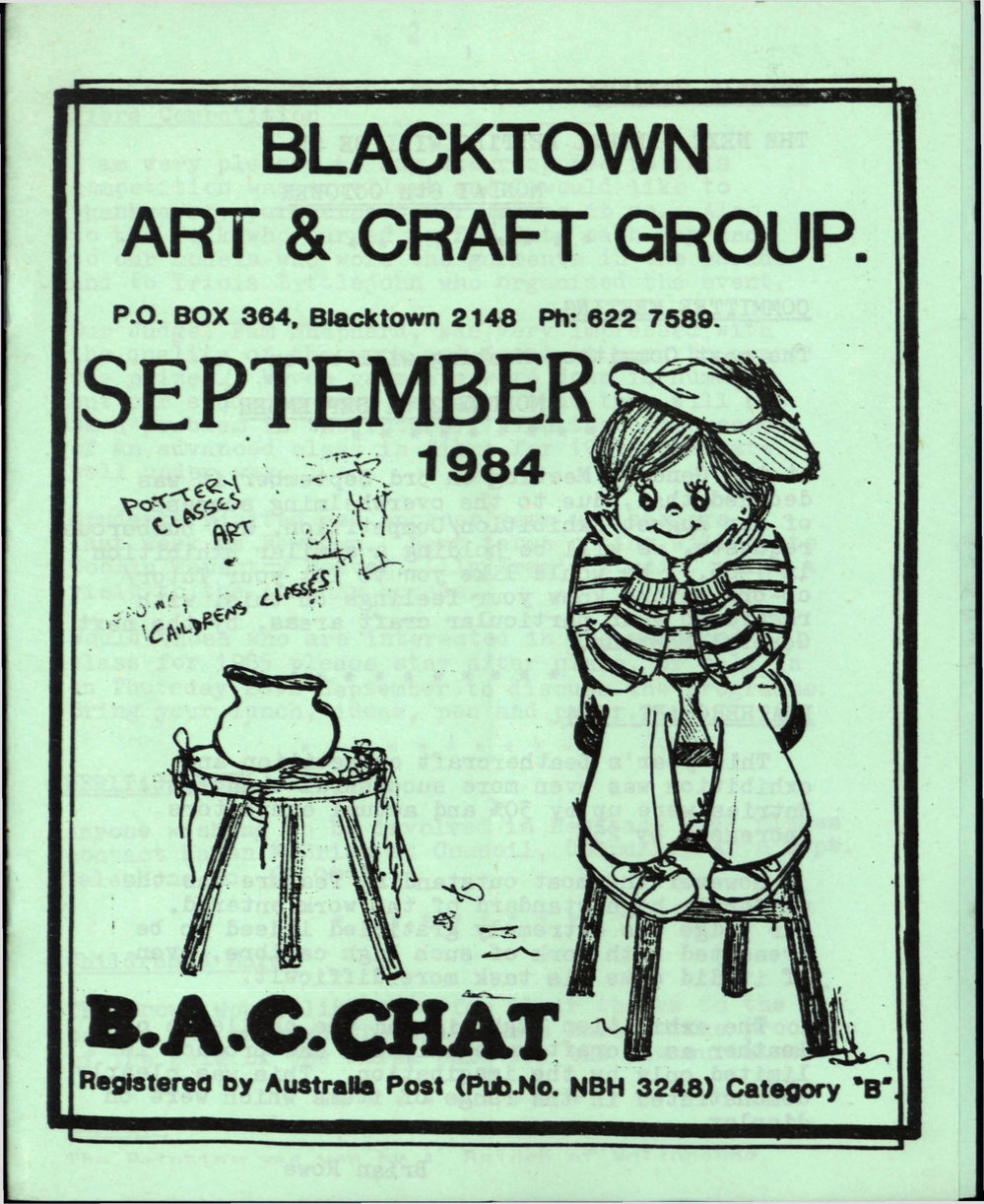 B.A.C. Chat - Blacktown Art and Craft Group Newsletter, 1984