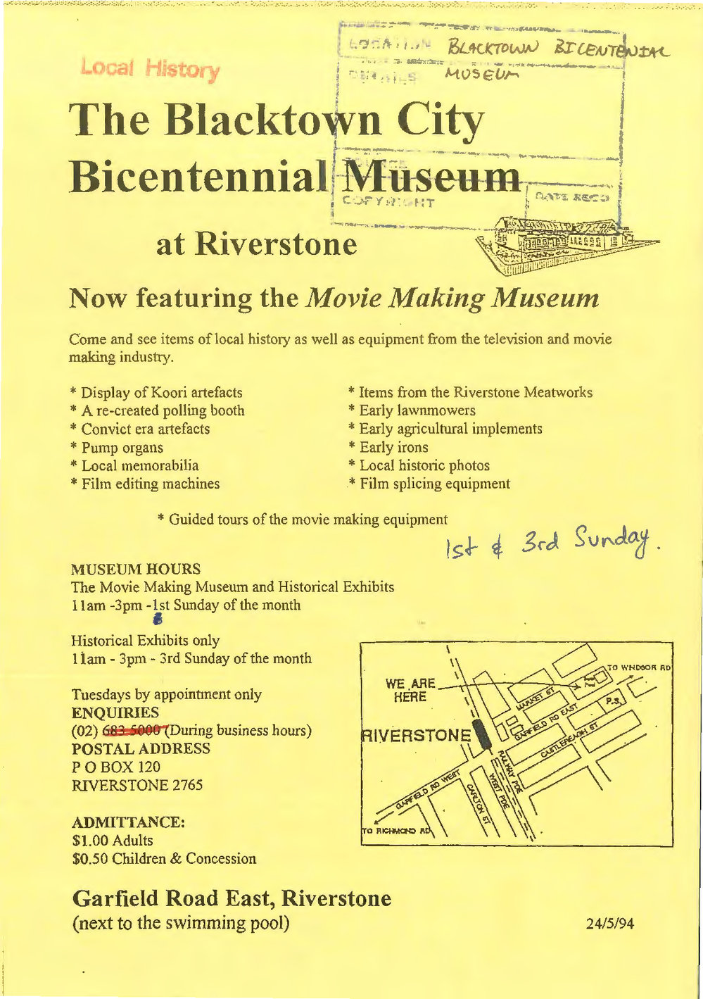 Blacktown City Bicentennial Museum, 1994 