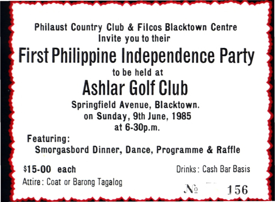 First Philippine Independence Party - Ashlar Golf Club, 1985