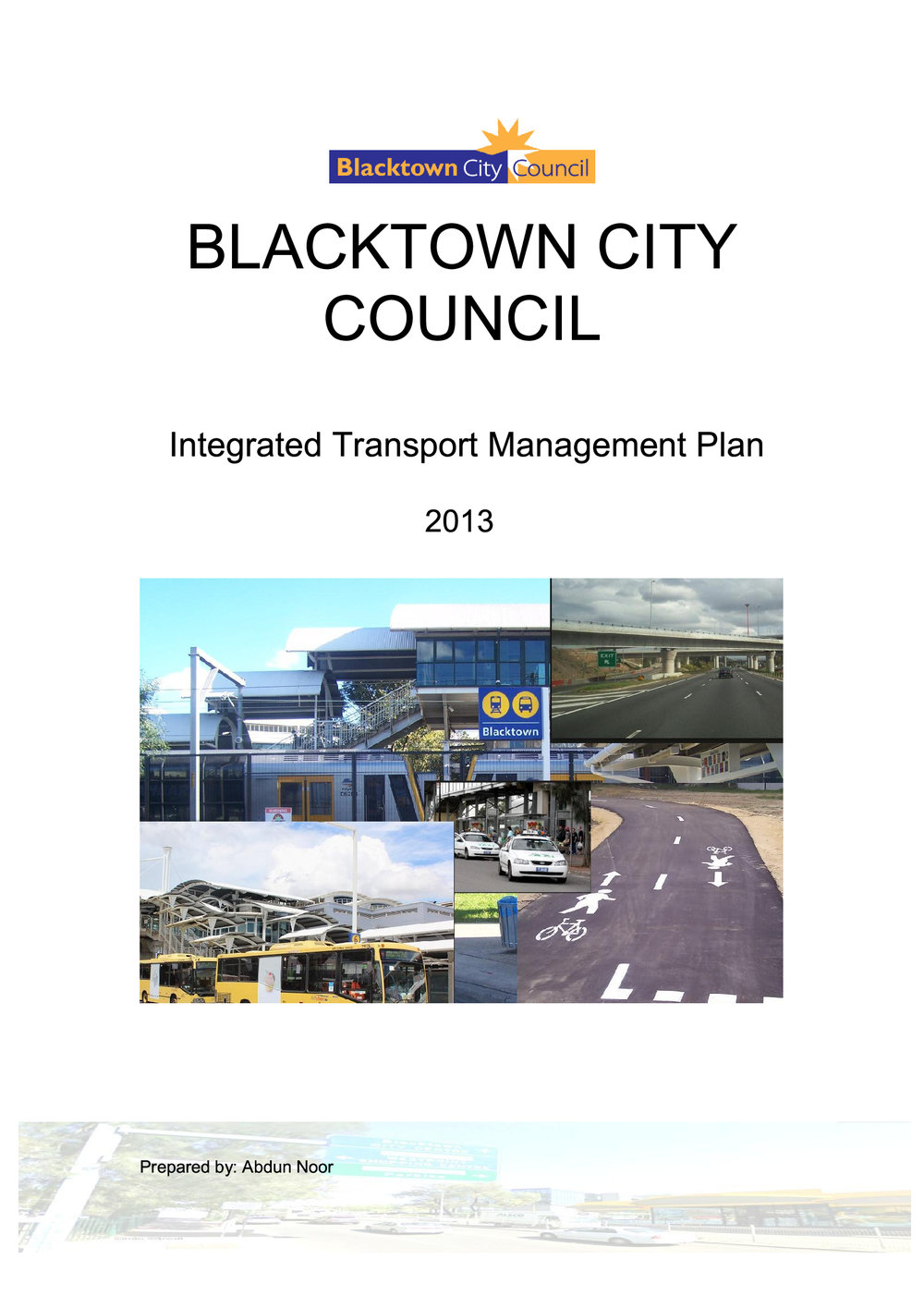 Blacktown City Council Integrated Transport Management Plan, 2013