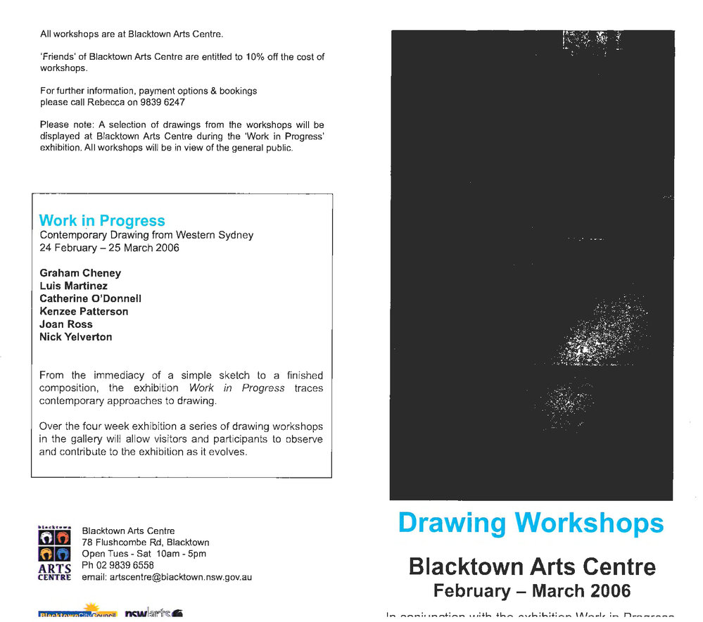 Drawing Workshops, Blacktown Arts Centre, Feb-Mar 2006 