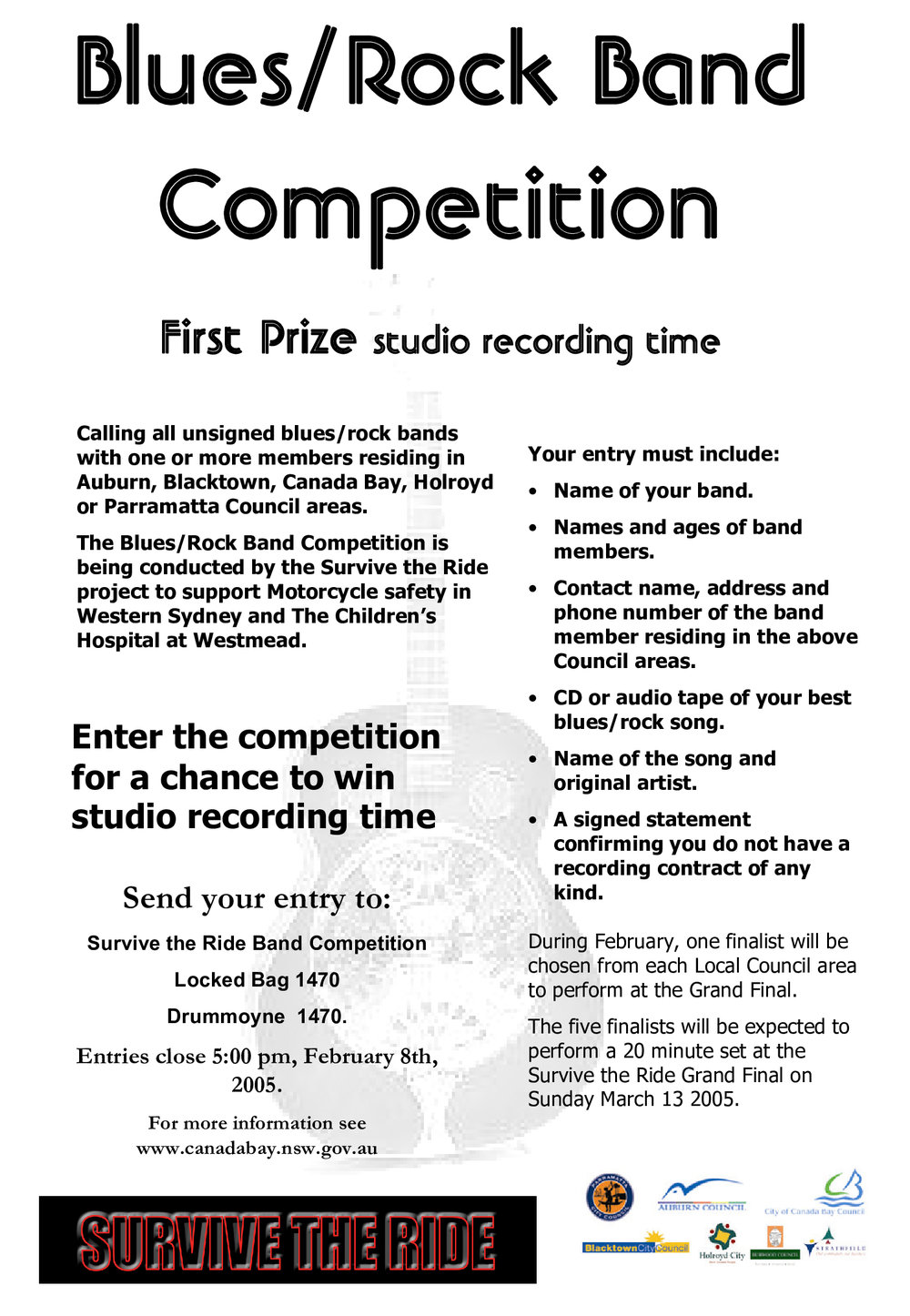 'Survive the Ride', Blues/Rock Band Competition, 2005