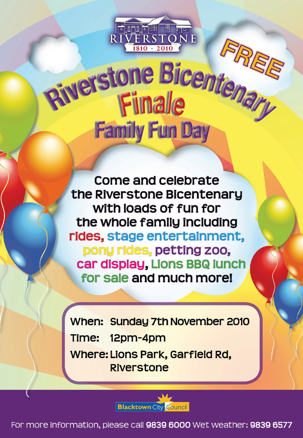 Riverstone Bicentenary Finale Family Fun Day, 2010