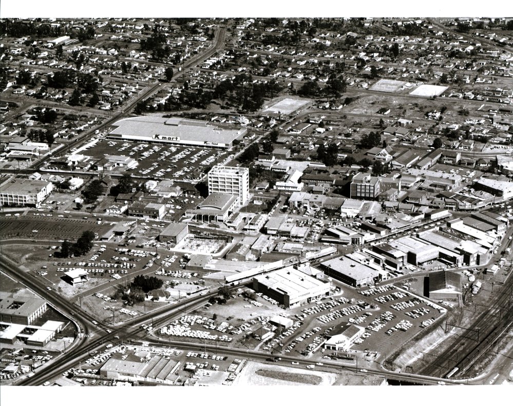 Aerial view of Blacktown CBD