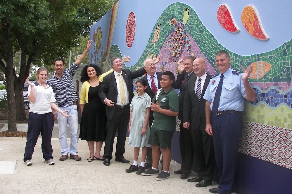 Mount Druitt Swimming Centre Mosaic Mural, official opening