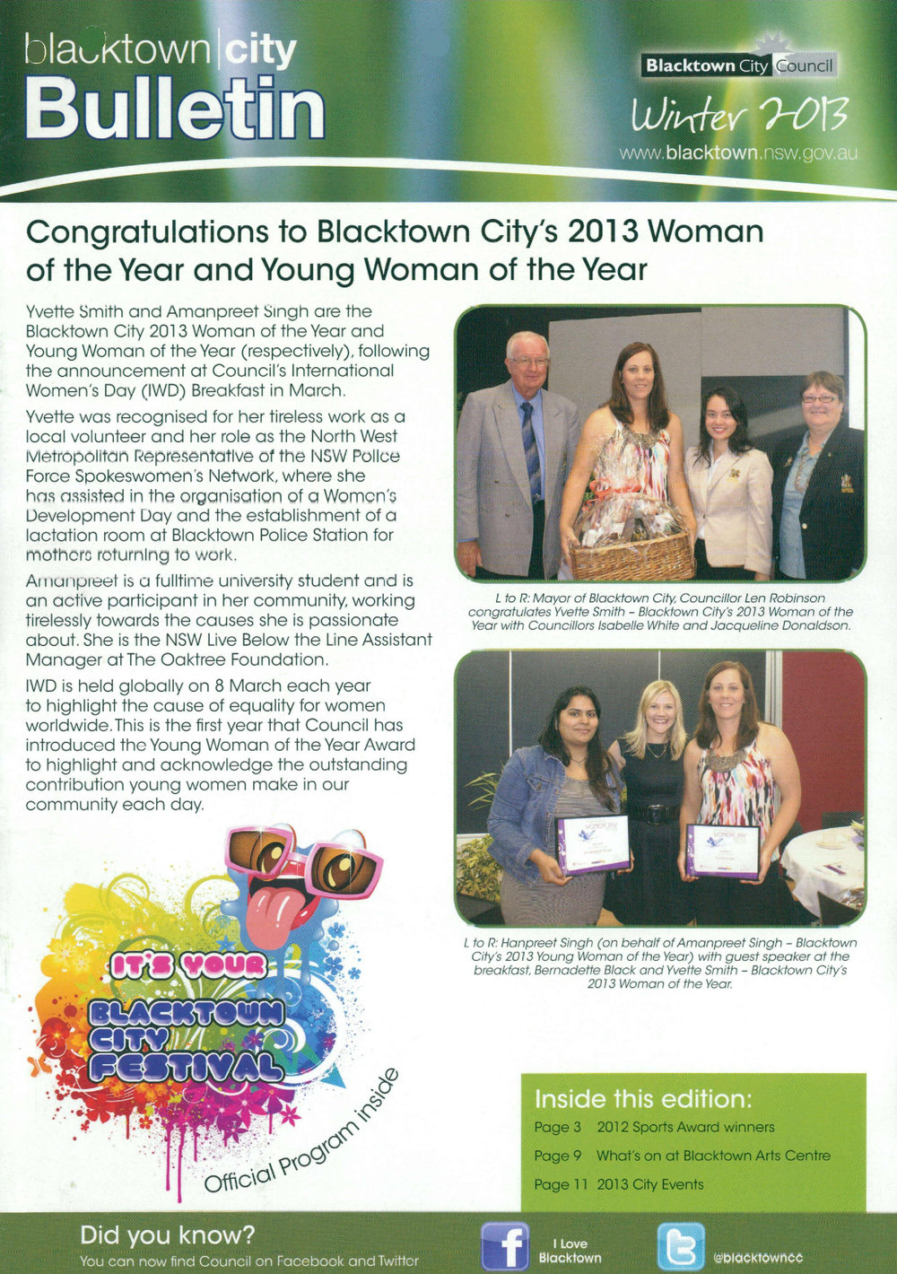 Blacktown City Bulletin, Winter 2013
