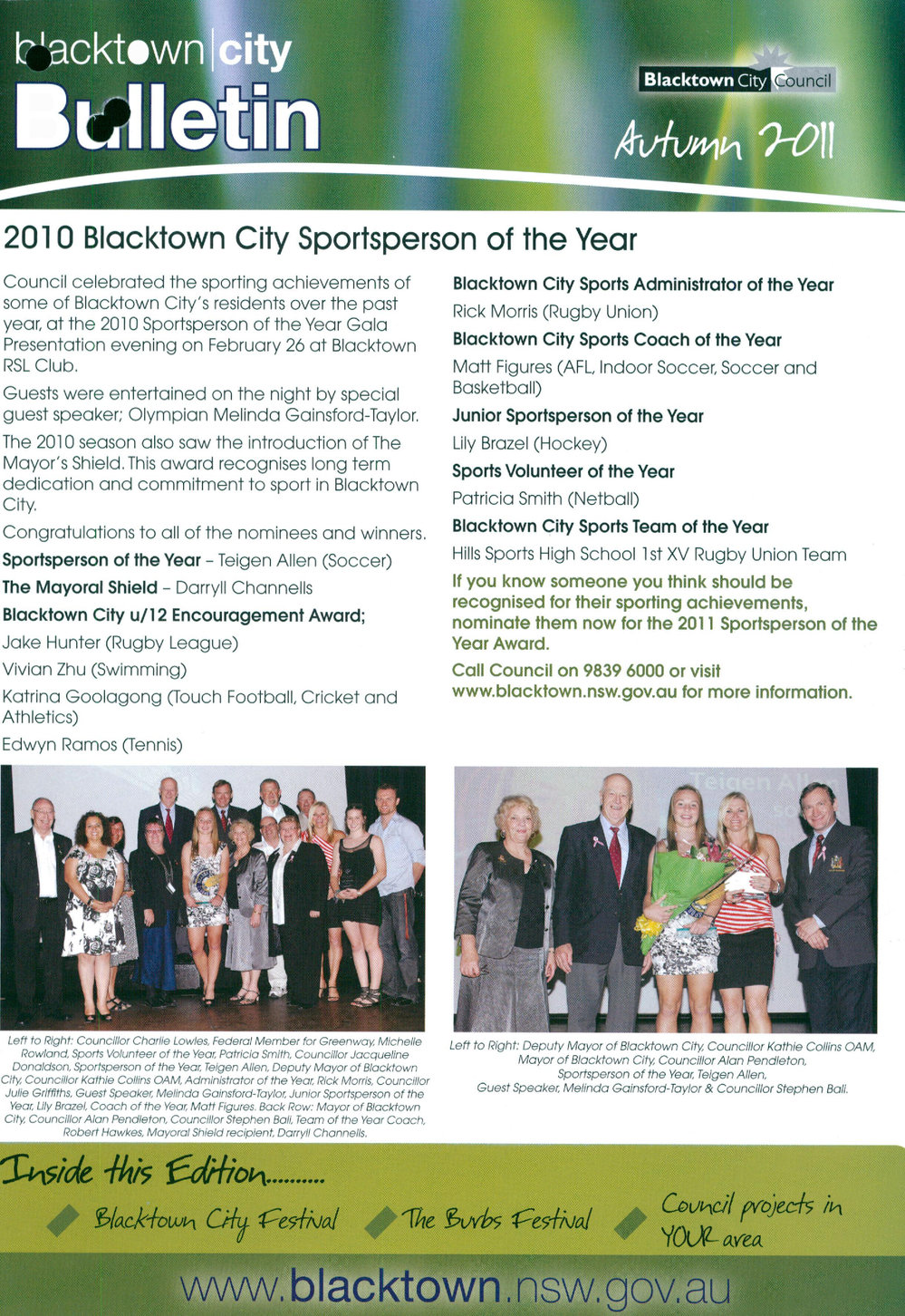 Blacktown City Bulletin, Autumn 2011