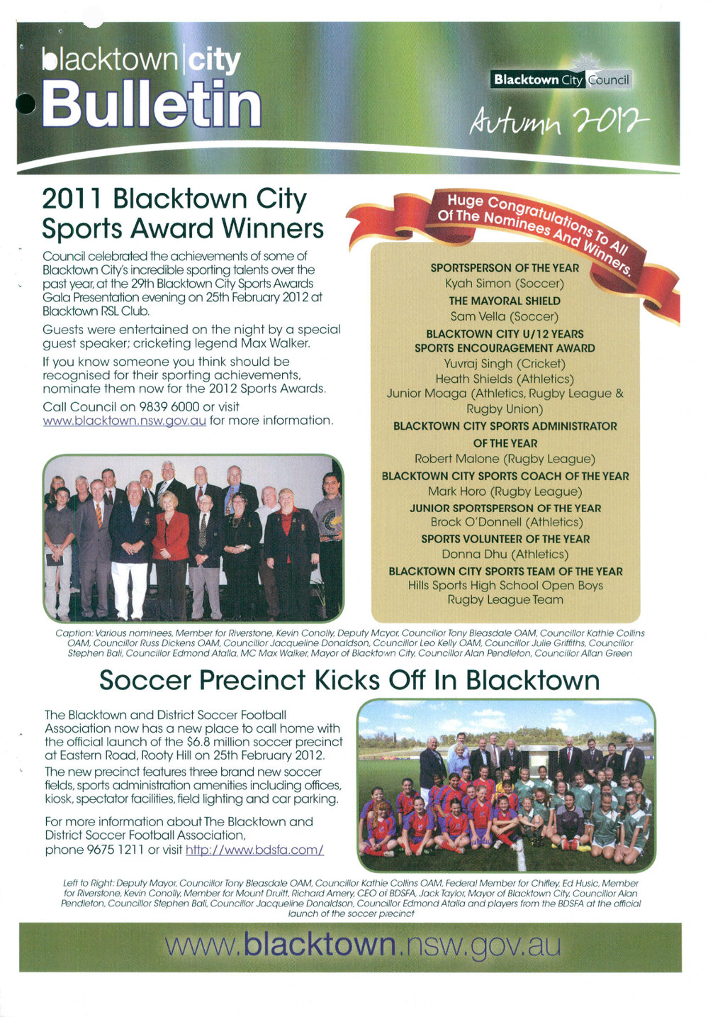 Blacktown City Bulletin, Autumn 2012