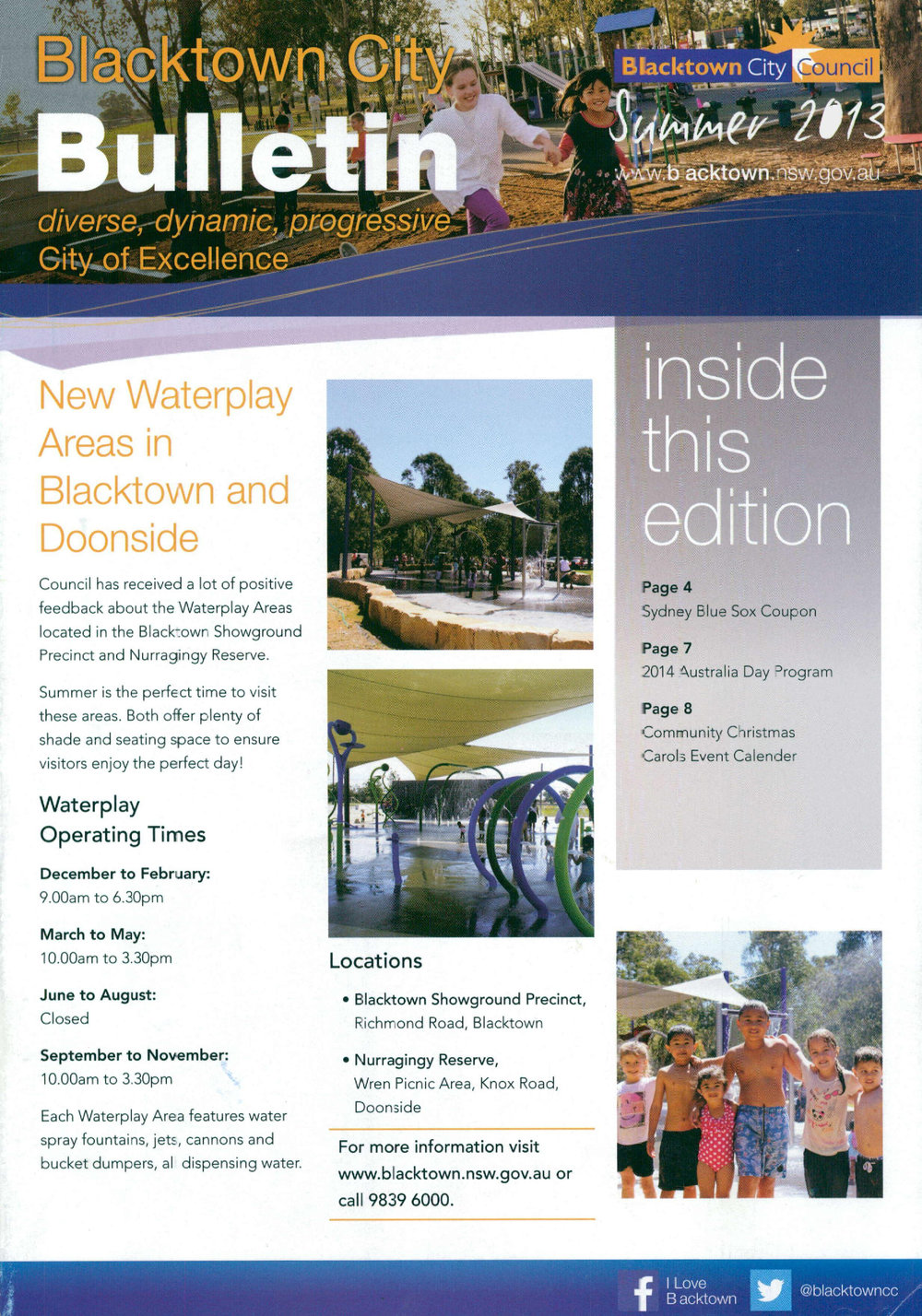 Blacktown City Bulletin, Summer 2013