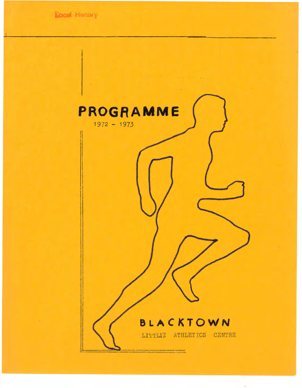 Blacktown Little Athletics Centre Programme, 1972-1973