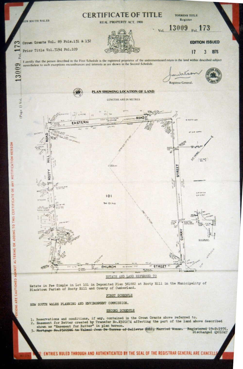 The Rooty Hill, Official handover