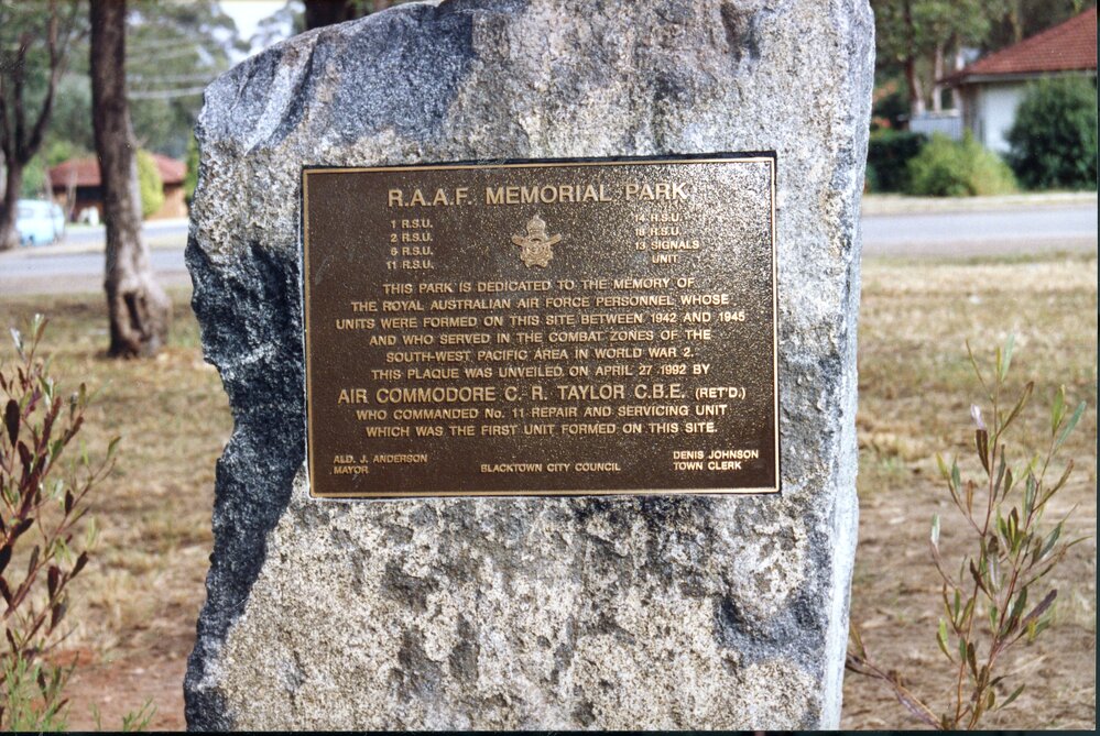 RAAF Memorial Park, Mount Druitt - Official opening