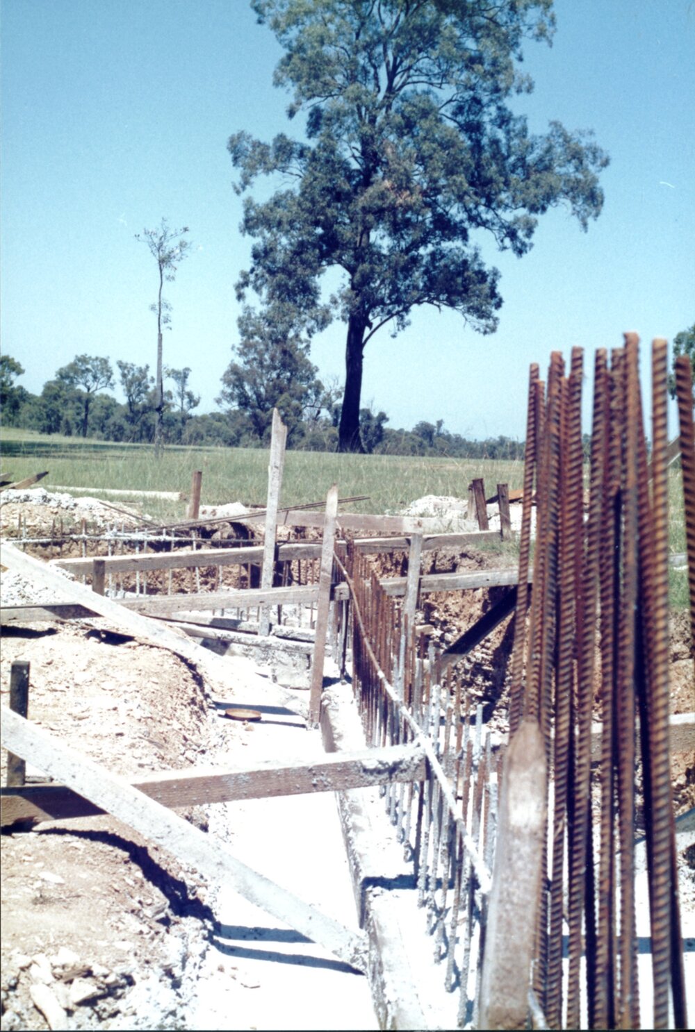 Construction of base for the Memorial to the Battle of Vinegar Hill