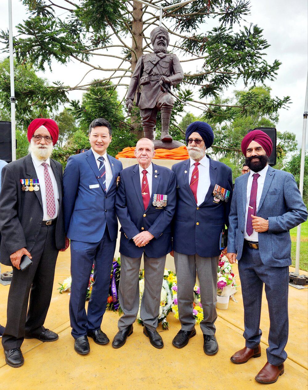 'Unknown Sikh Soldier' statue, Glenwood - Official unveiling