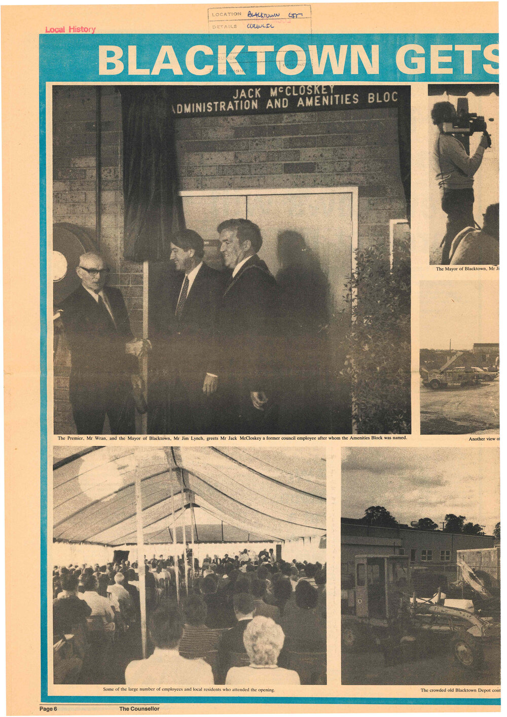  Blacktown gets $2m new depot at Rooty Hill, 1982