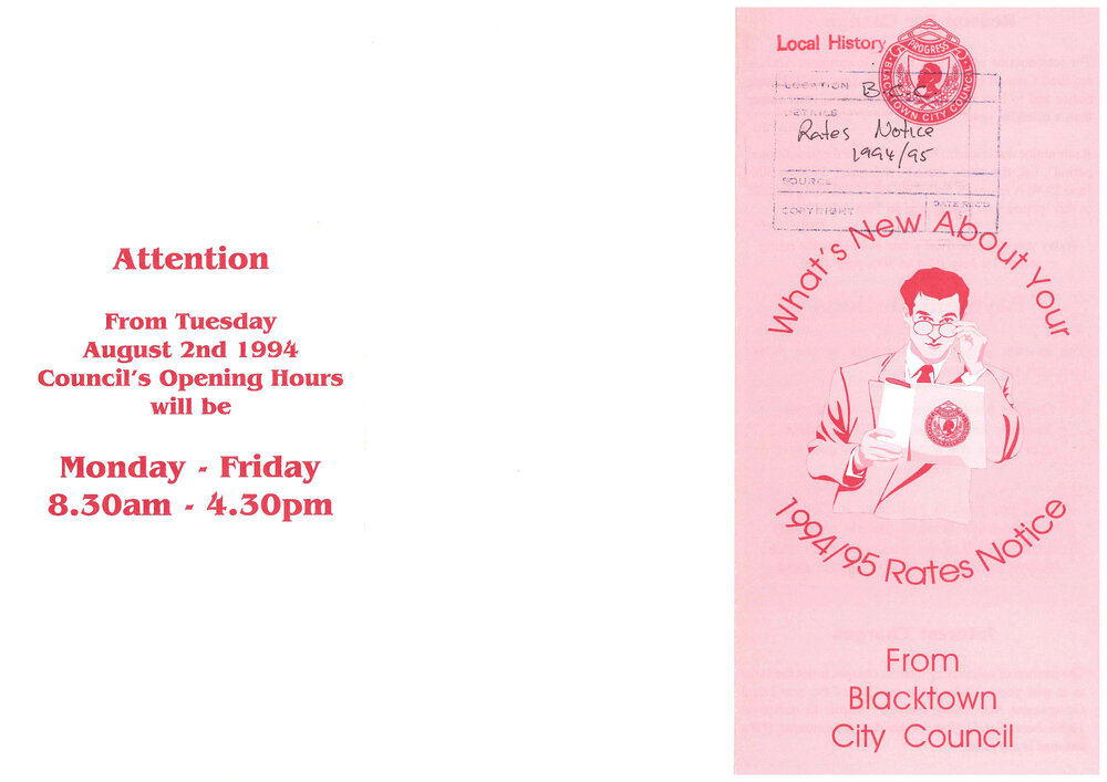 What's New About Your 1994-95 Rates Notice Brochure