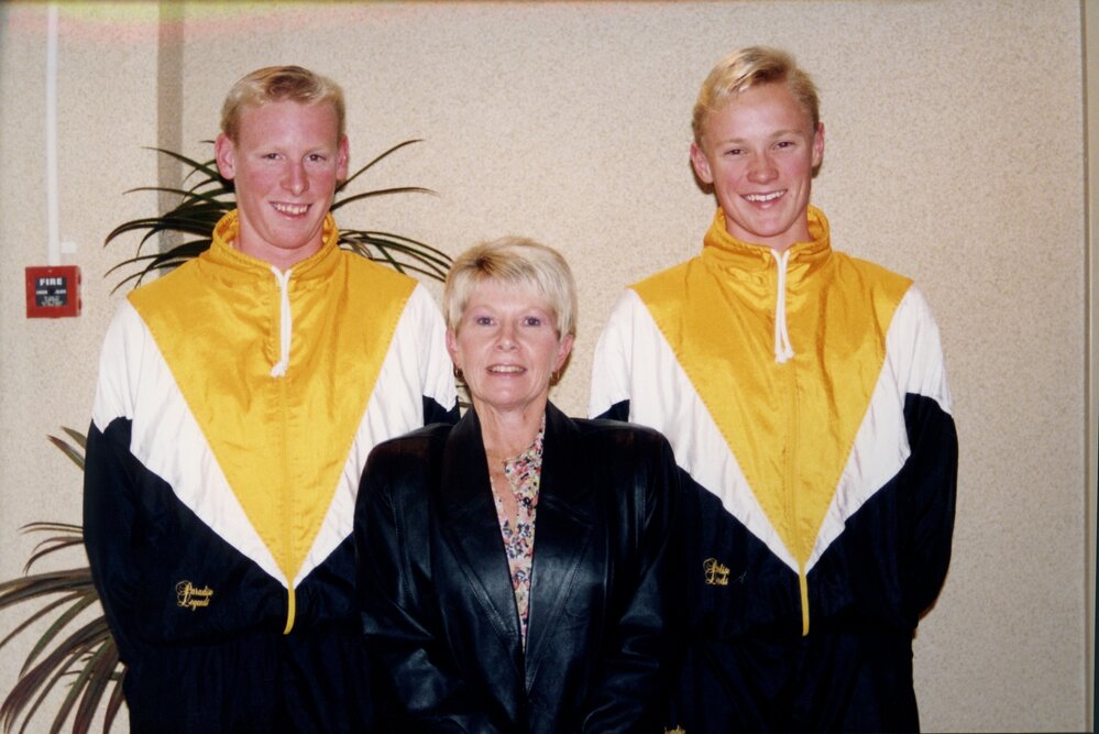 Swimmer Brendan Roser and Zane King at Blacktown Civic Centre