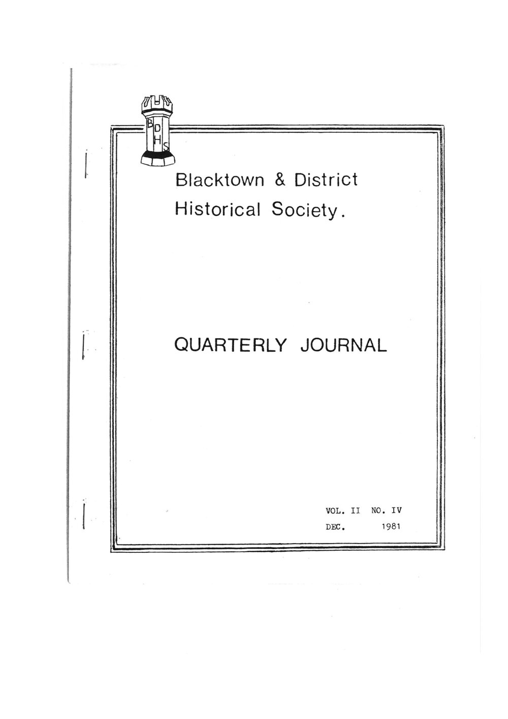 Quarterly Journal, December 1981
