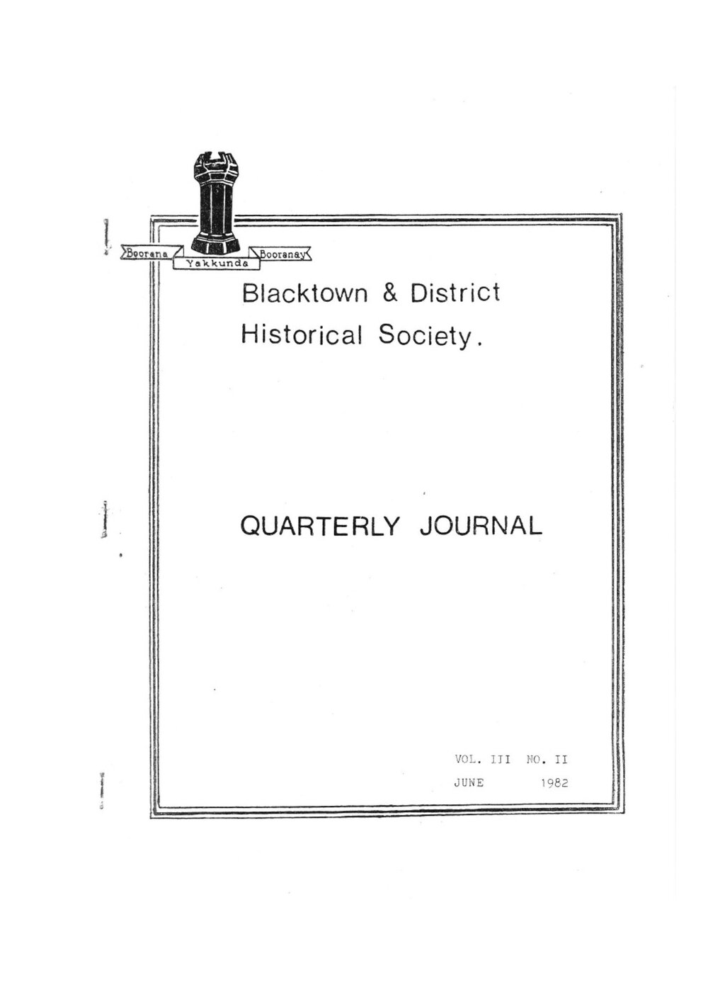 Quarterly Journal, June 1982