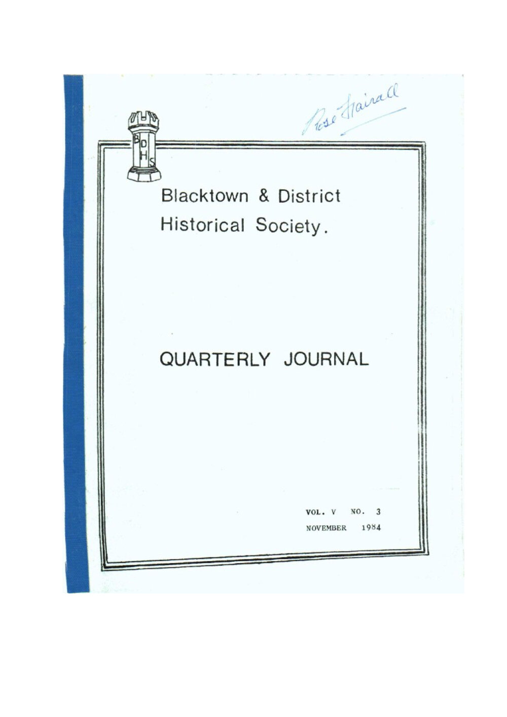 Quarterly Journal, November 1984