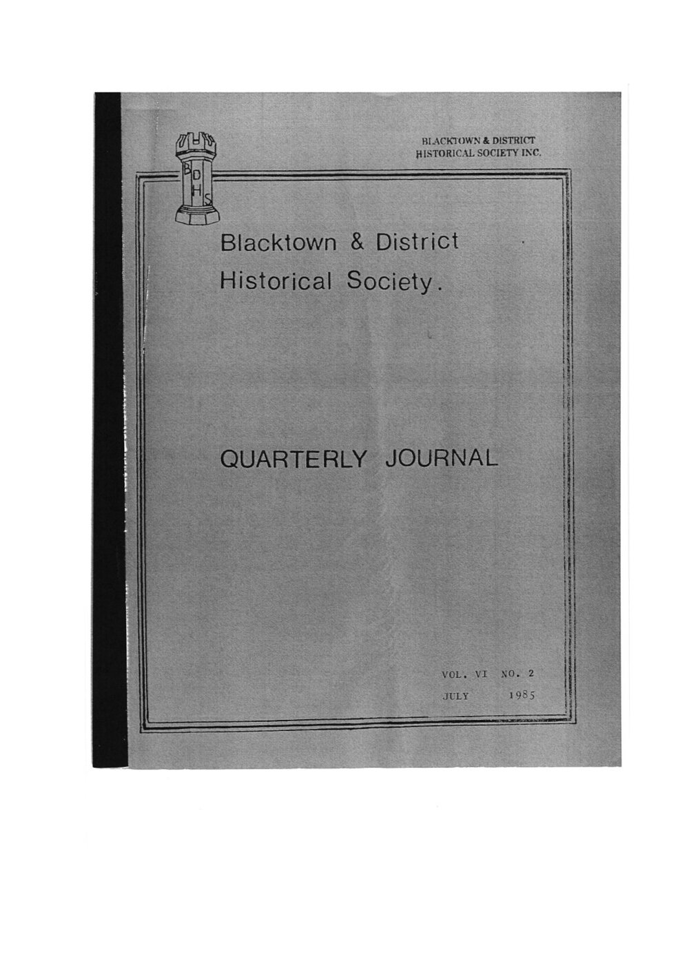 Quarterly Journal, July 1985