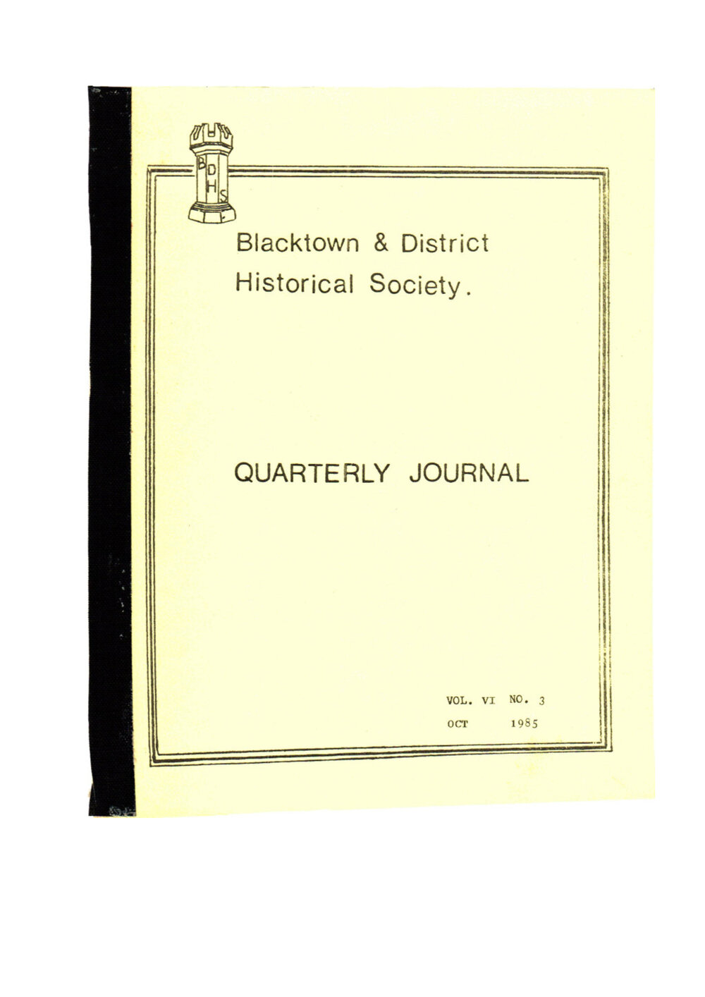 Quarterly Journal, October 1985