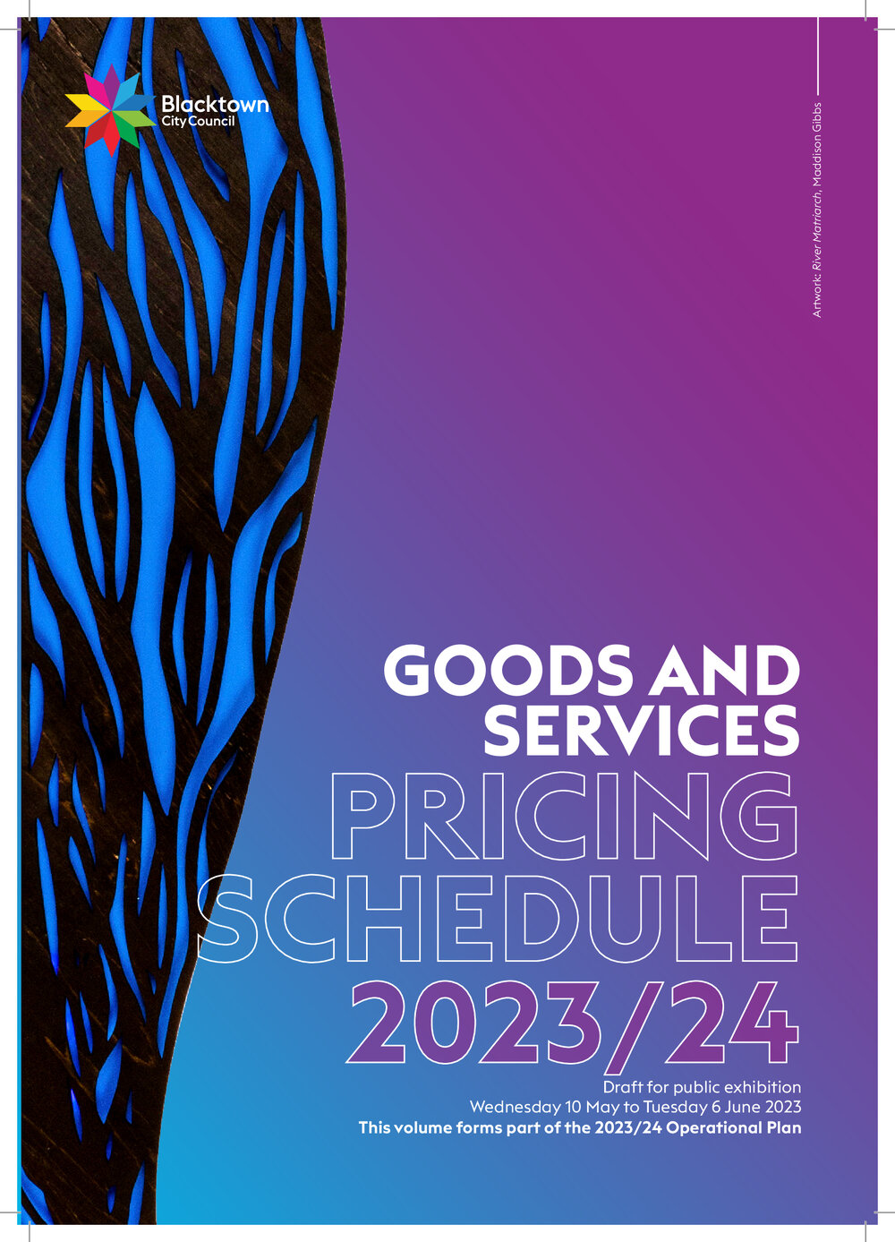 DRAFT Blacktown City Council Goods and Services Pricing Schedule 2023/24