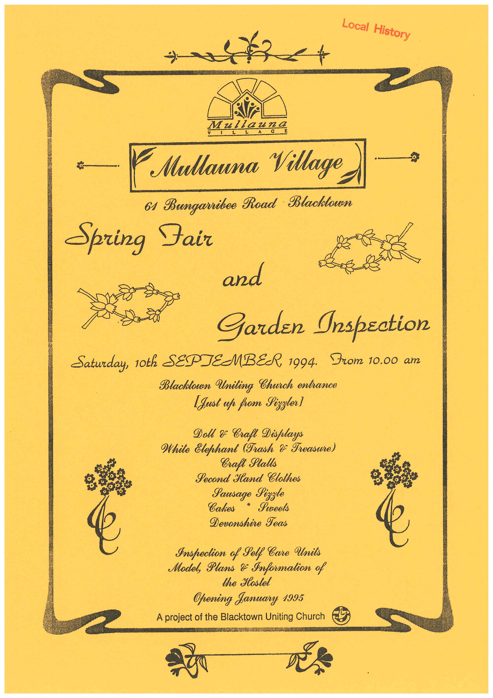 Mullauna Village Blacktown, Spring Fair and Garden Inspection, 1994