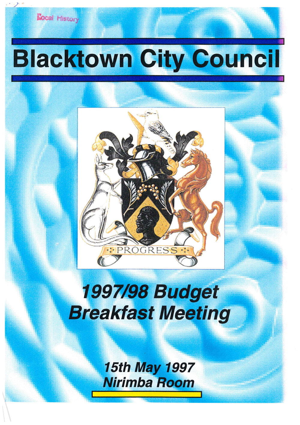 Blacktown City Council 1997/98 Budget Breakfast Meeting