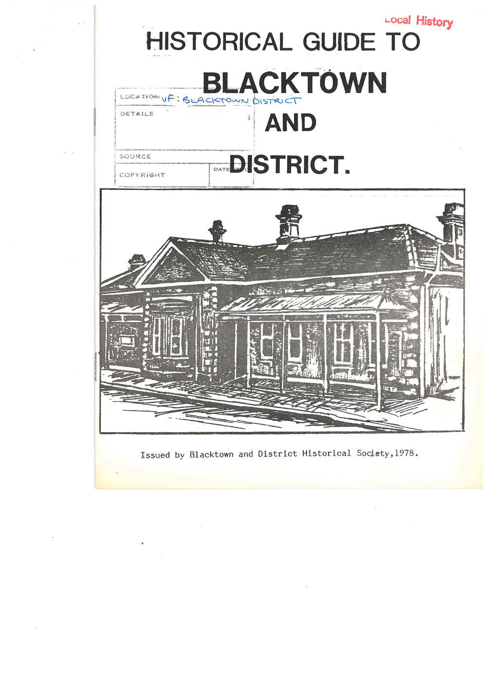 Historical Guide to Blacktown and District, 1978