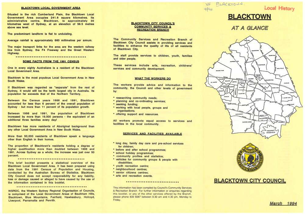 Blacktown at a Glance,1994