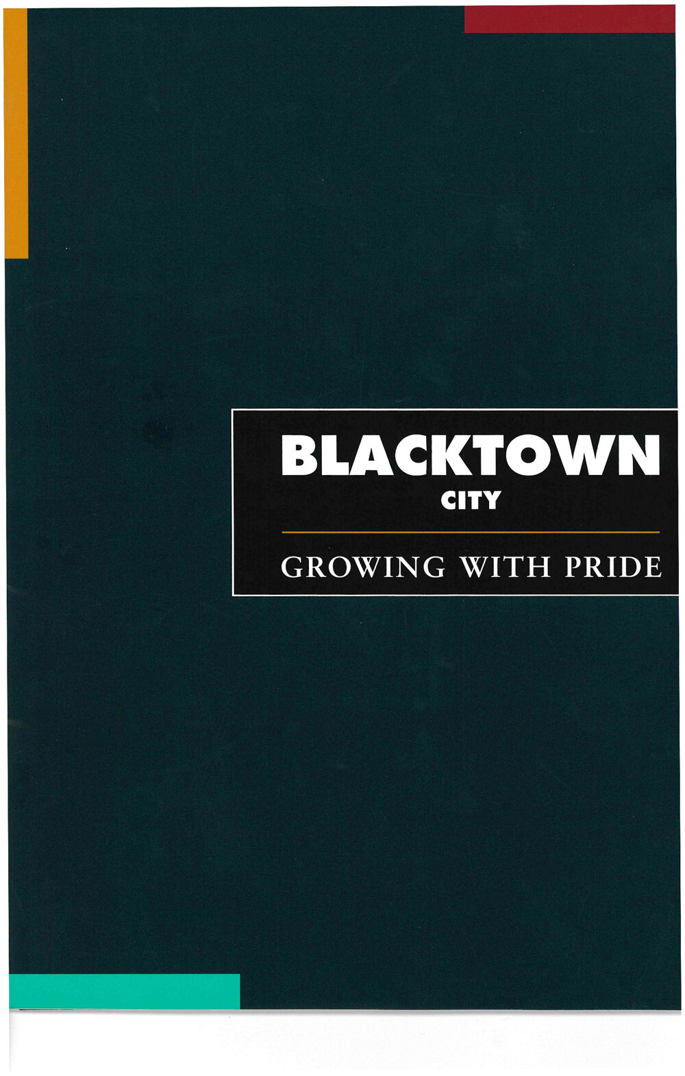 Blacktown City - Growing with Pride Booklet, 2001