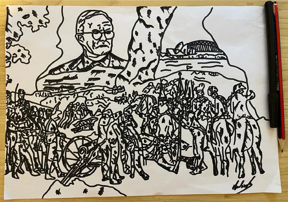 The Battle of Vinegar Hill,  Artwork - Agam Singh Thind