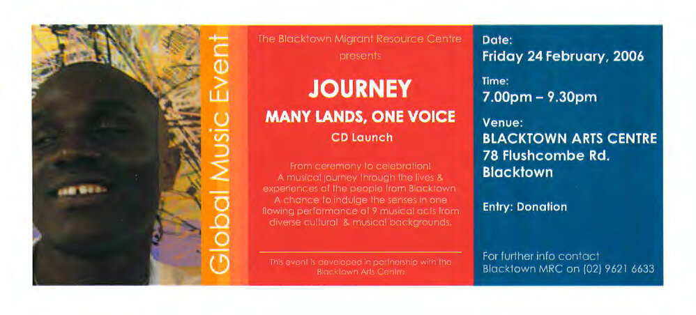 Invitation to Journey Many Lands, One Voice CD Launch, 2006 