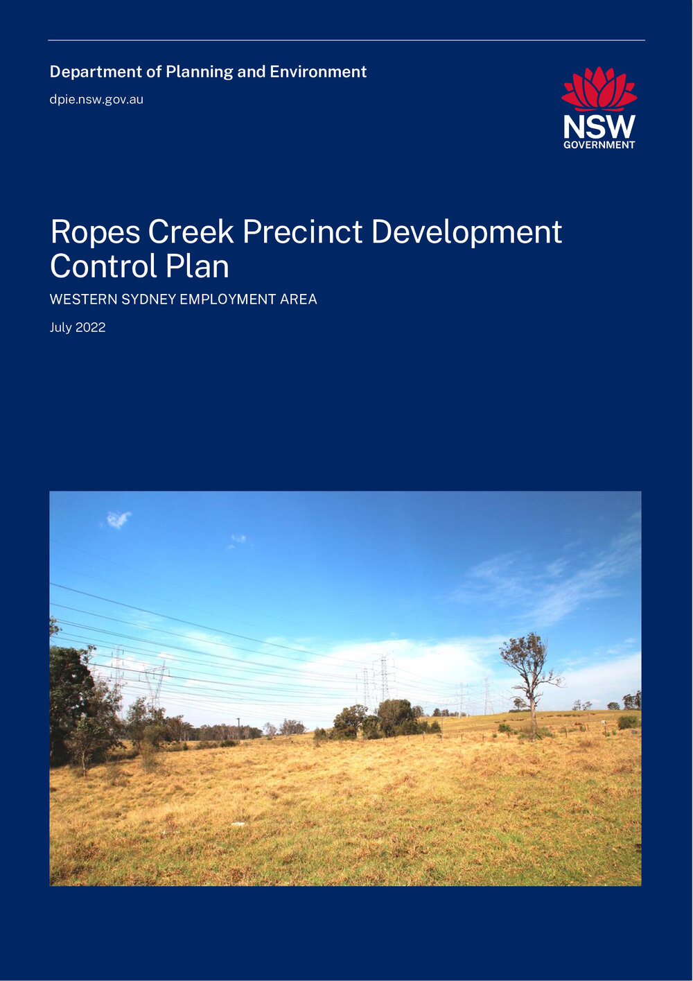 Ropes Creek Precinct Development Control Plan, Western Sydney Employment Area