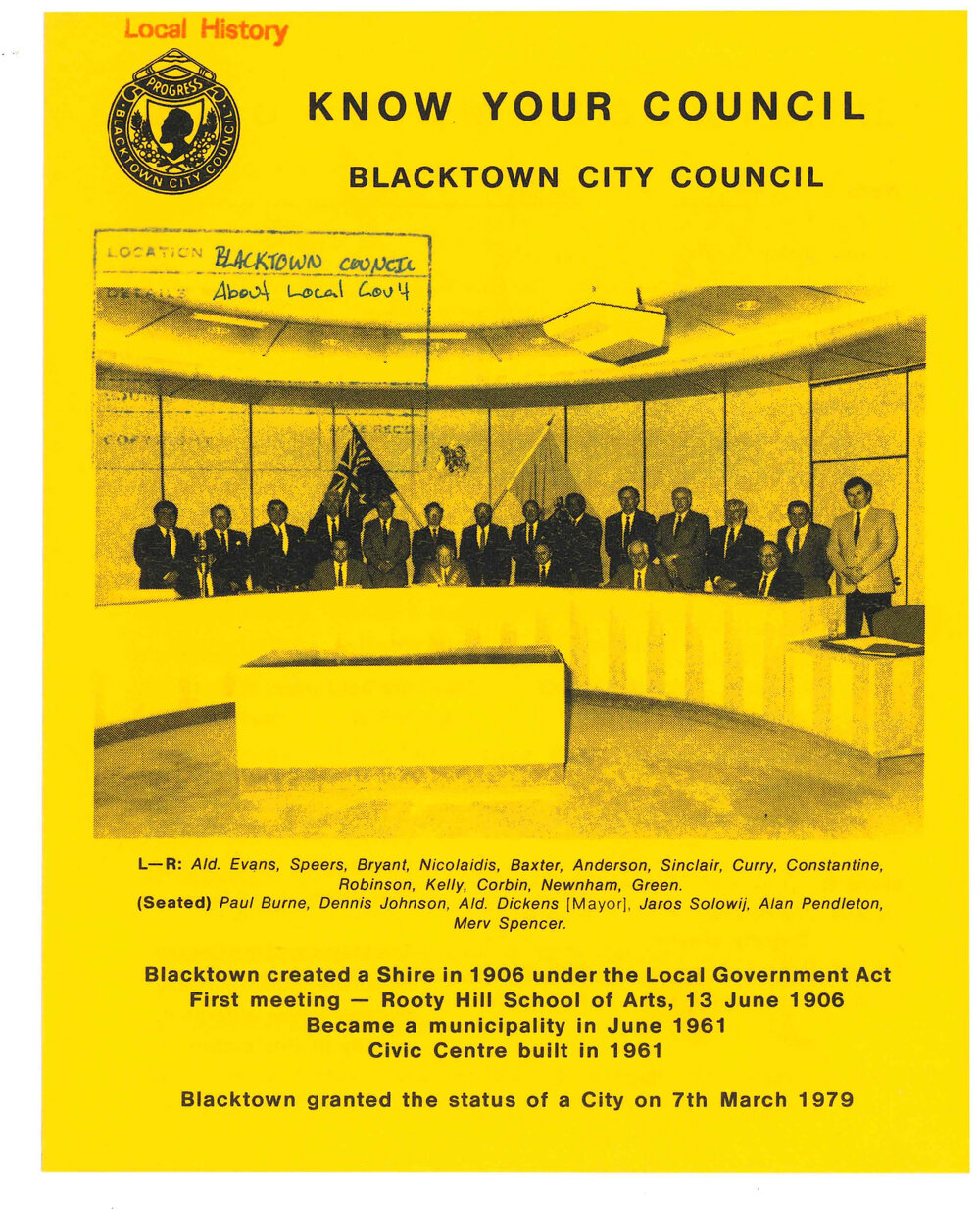 Blacktown City Council - Know Your Council, c1988
