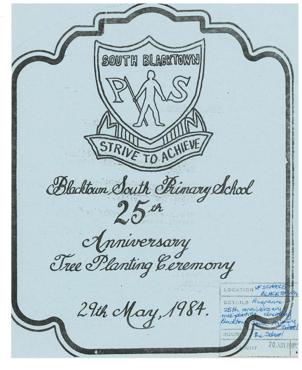 Blacktown South Primary School 25th Anniversary Tree Planting Ceremony, 1984