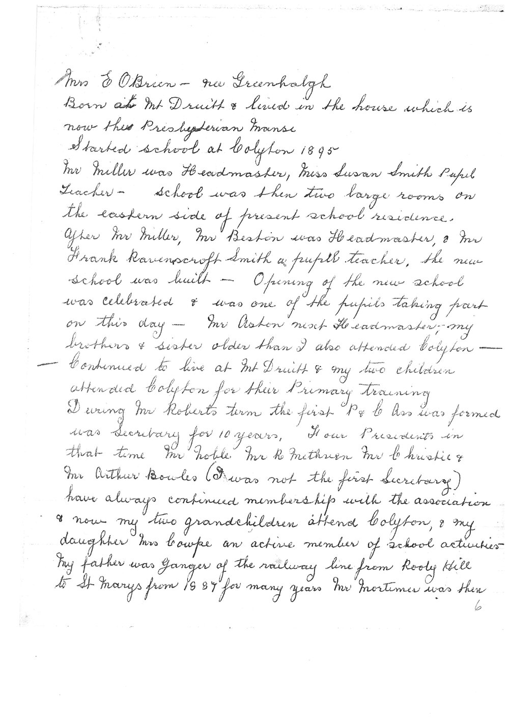 Colyton Public School Centenary Assorted Documents, c1959