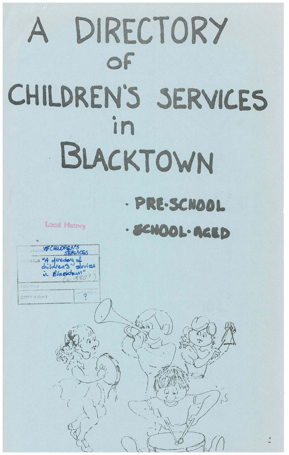 A Directory of Children's Services in Blacktown, ?1980