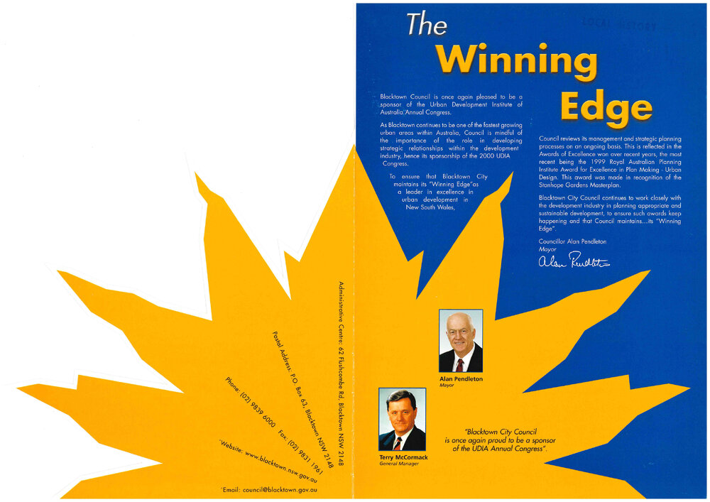 Blacktown City Council - The winning Edge, c2000
