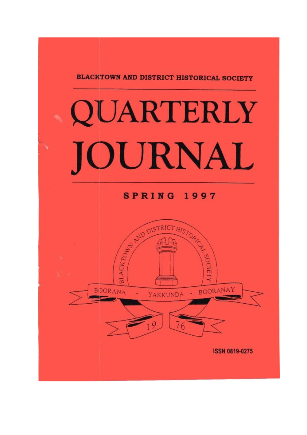 Quarterly Journal, Spring 1997