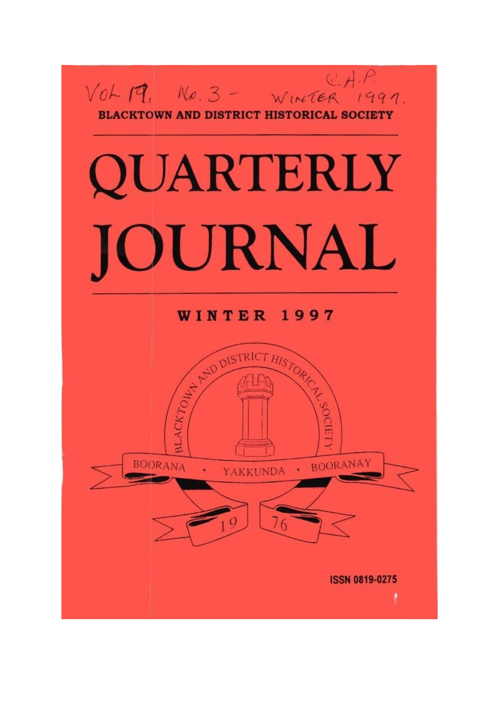 Quarterly Journal, Winter 1997